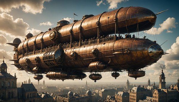 Unleash your imagination with stunning steampunk airships